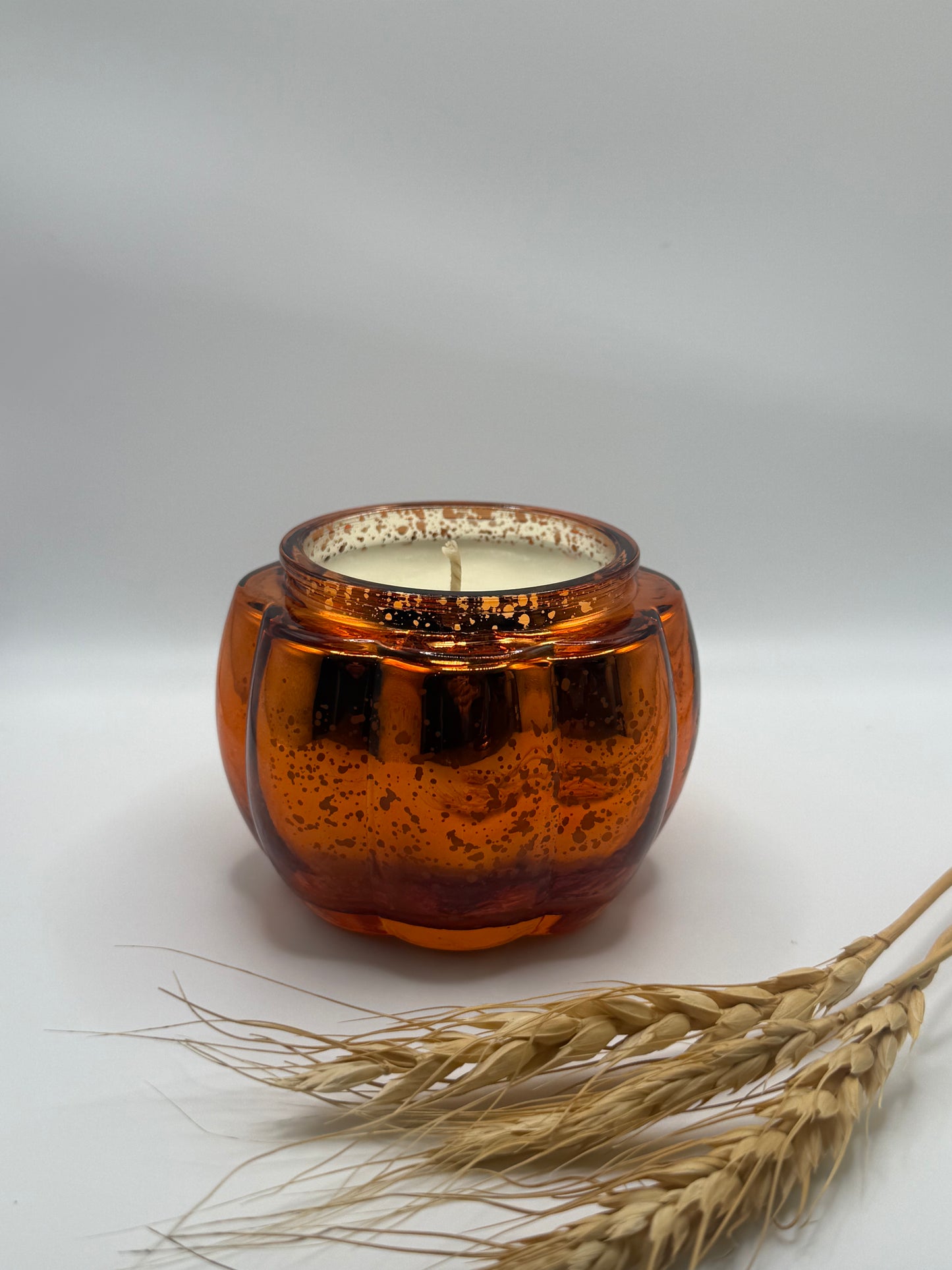 Electroplated pumpkin Votive