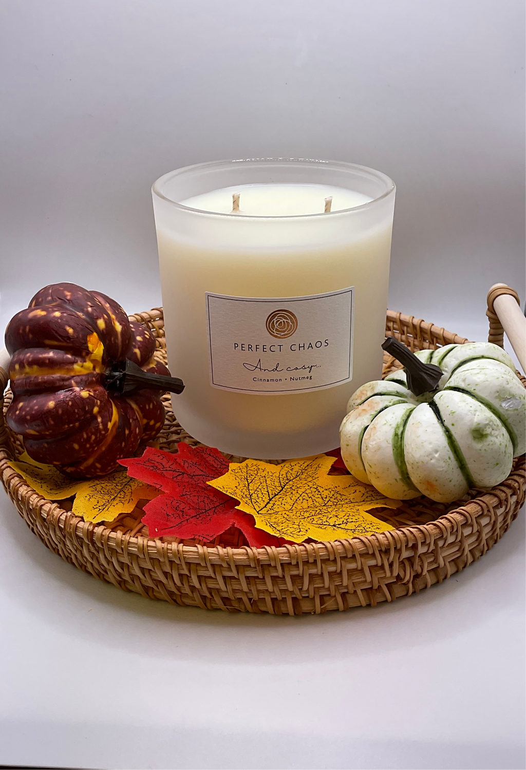 Frosted Glass Candle And Cosy