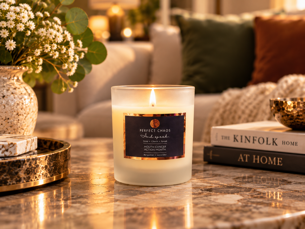 And Speak Mouth Cancer Action Mouth Limited Edition Candle
