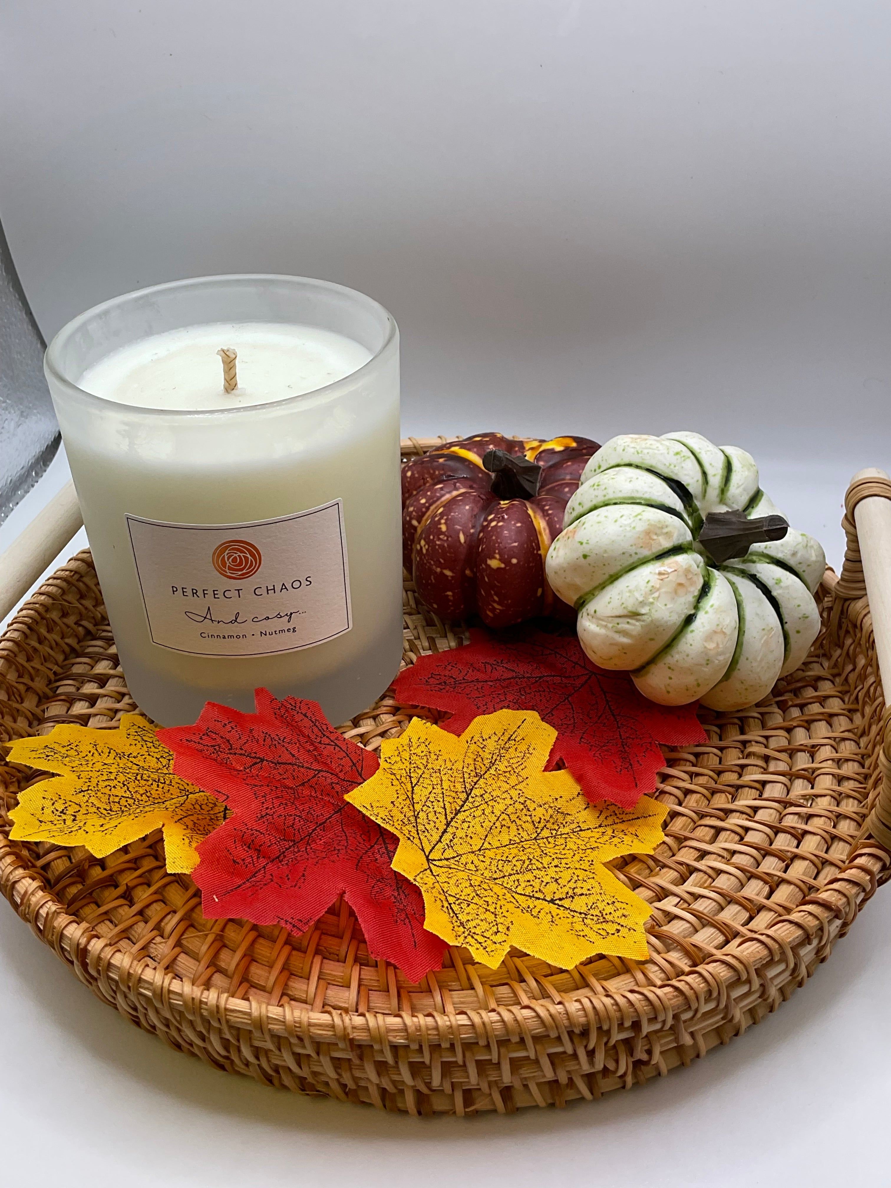 Frosted Glass Candle And Cosy