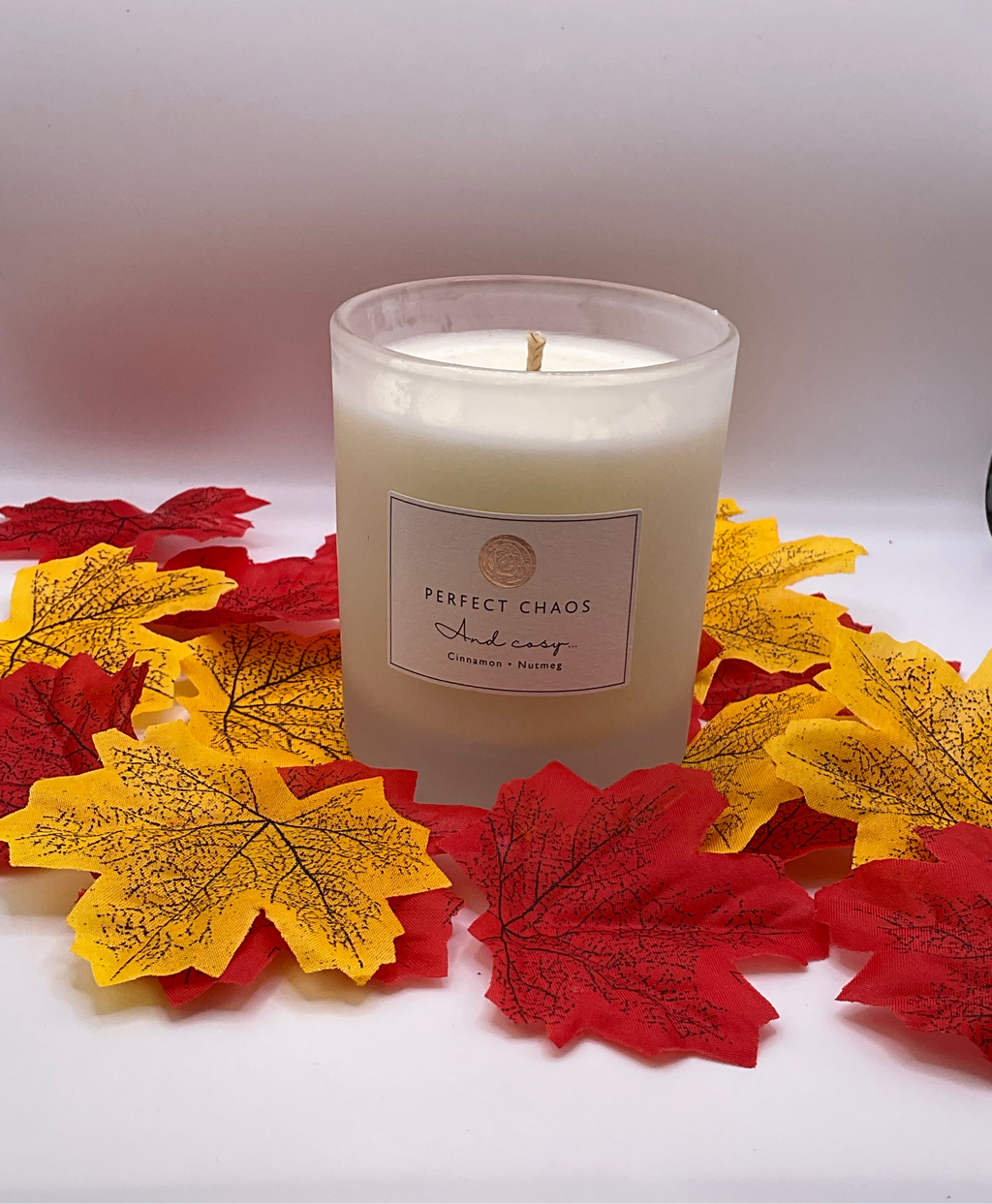 Frosted Glass Candle And Cosy