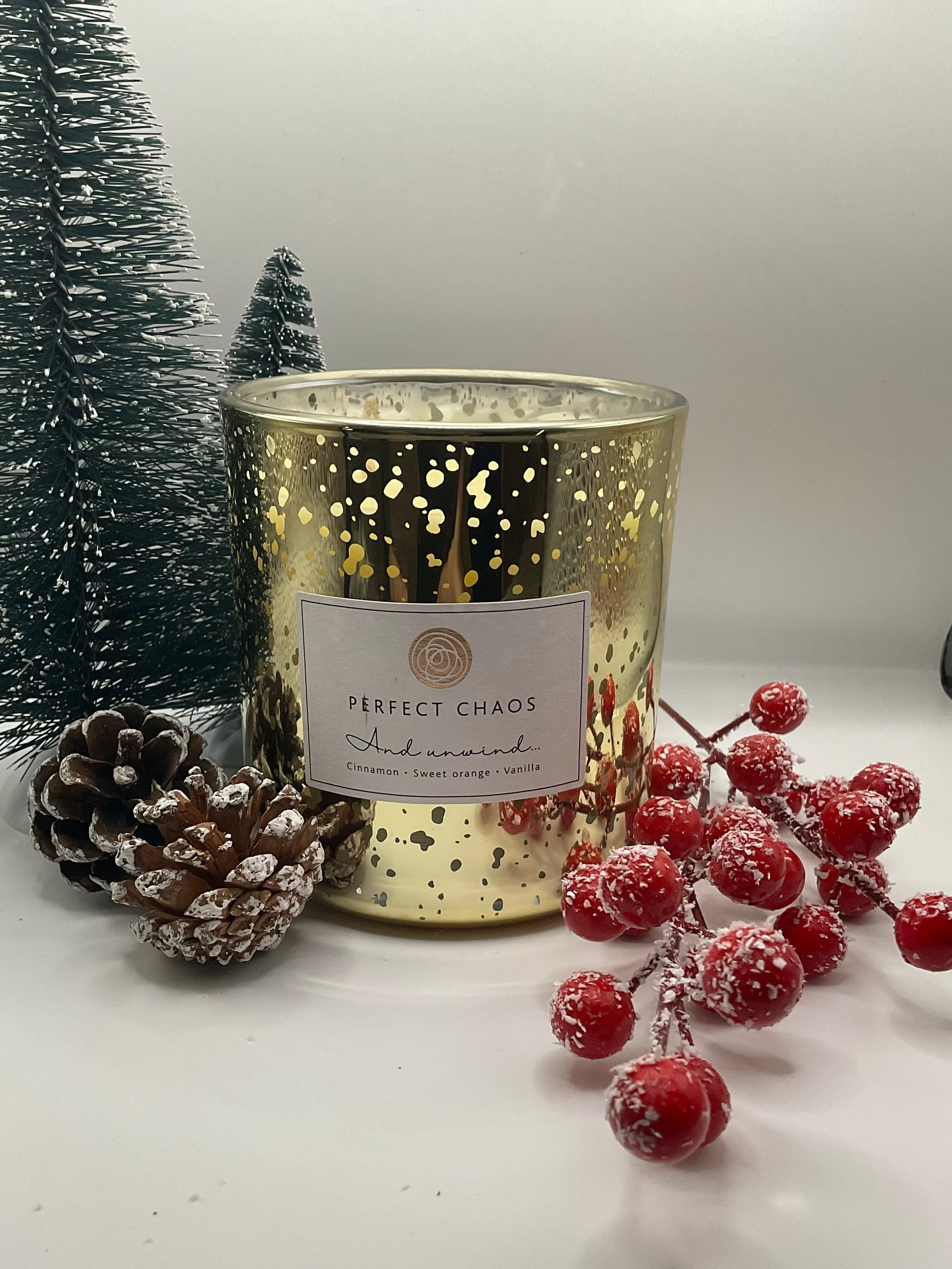 Electroplated Christmas Candle - And Unwind
