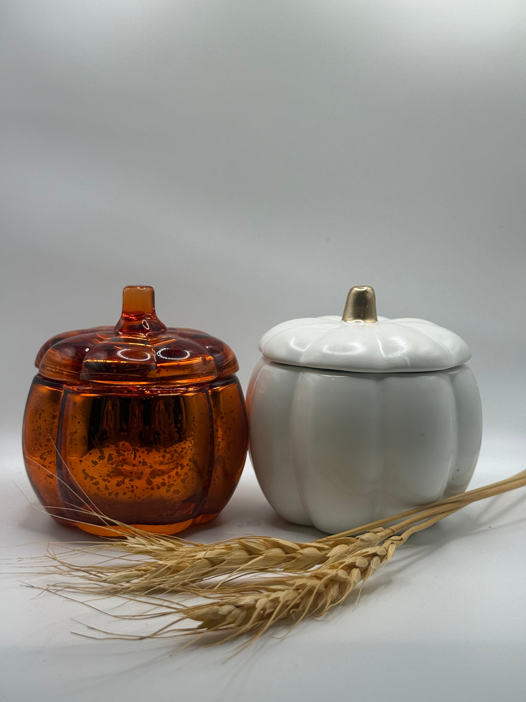 Electroplated pumpkin Votive