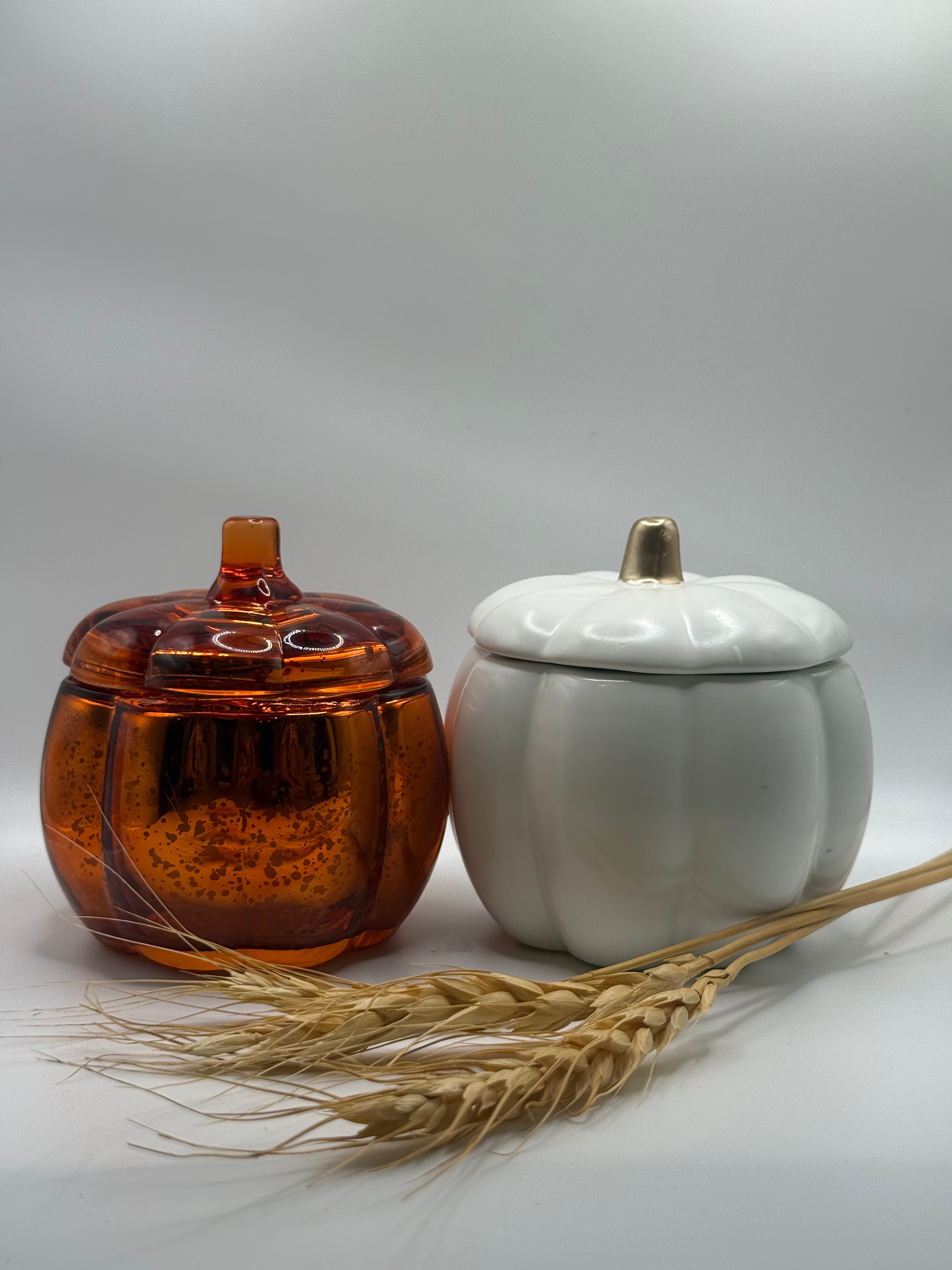 Electroplated pumpkin Votive