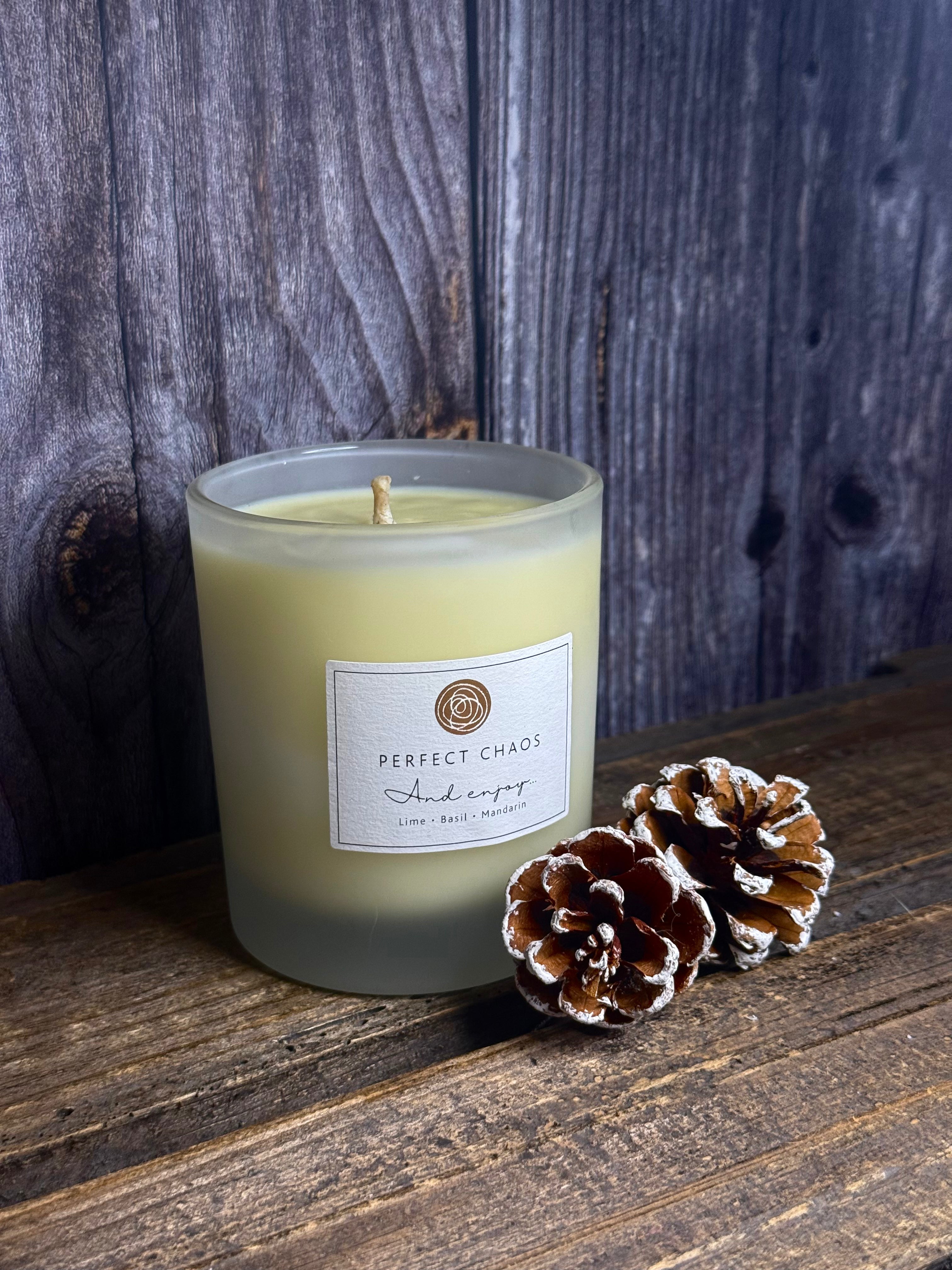 Frosted Glass Candle - And Enjoy