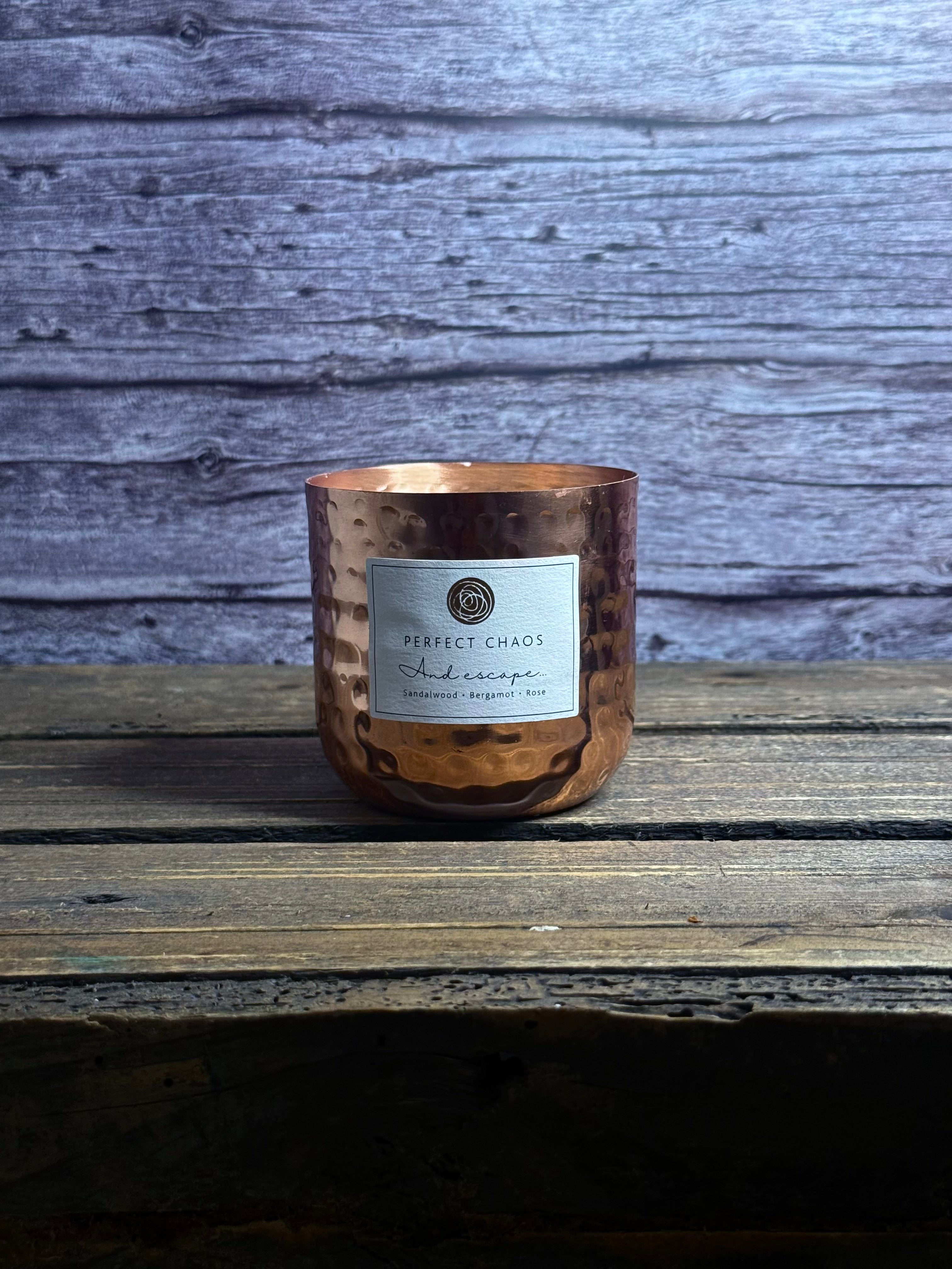 Copper Dimpled Candle - And Escape