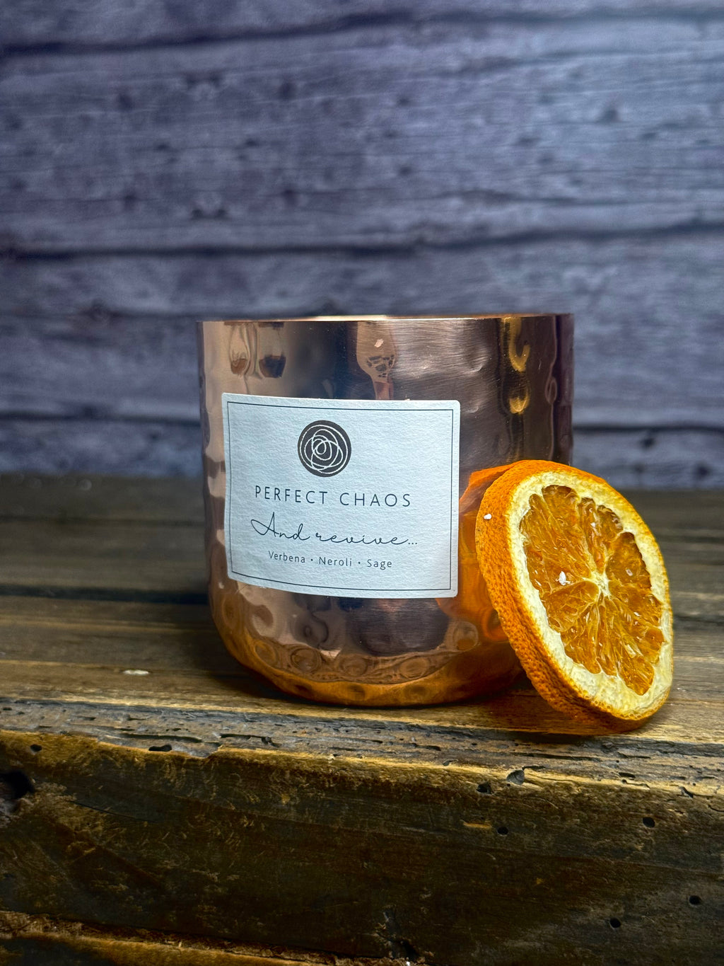 Copper Dimpled Candle - And Revive