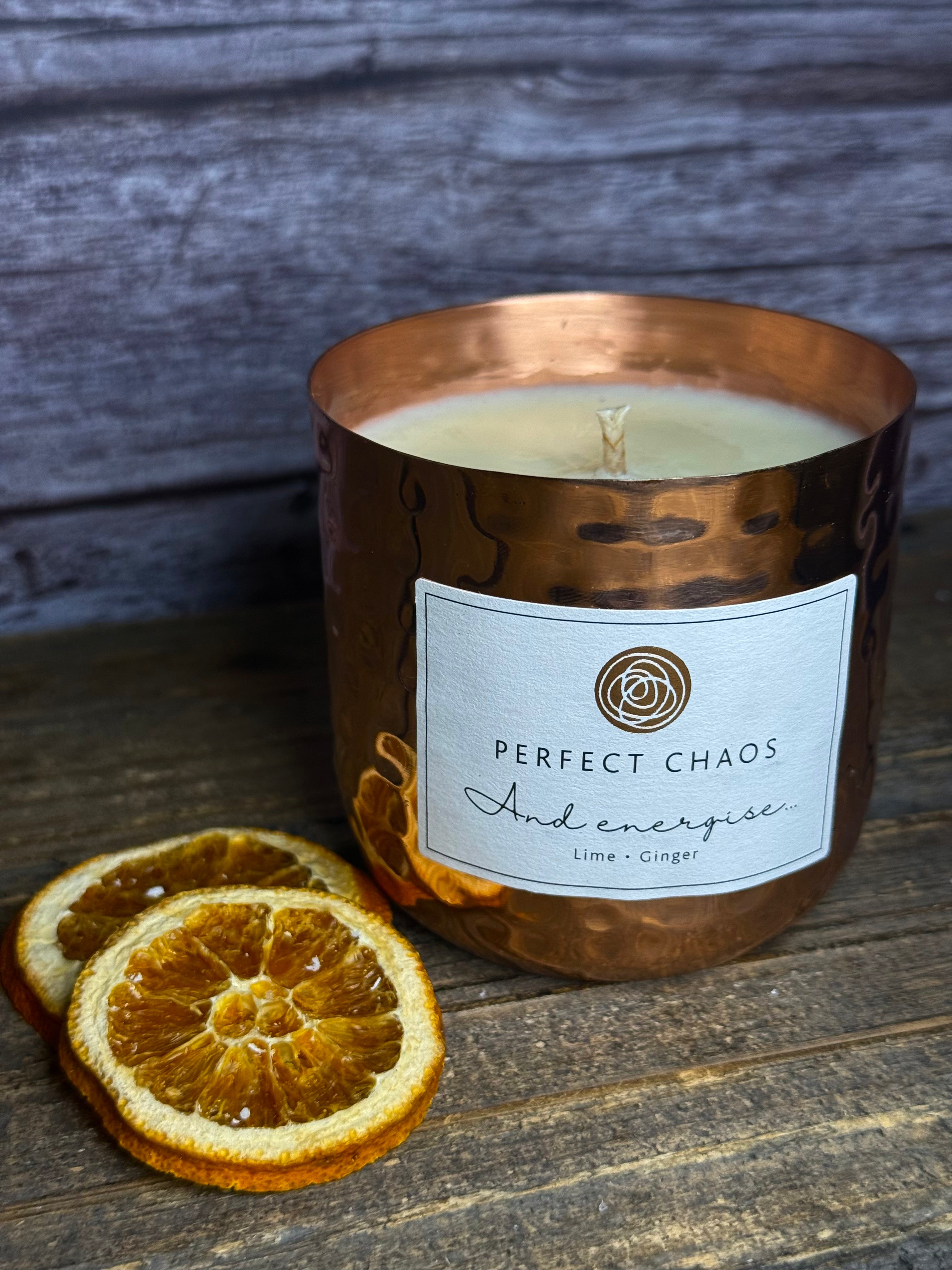 Copper Dimpled Candle - And Energise