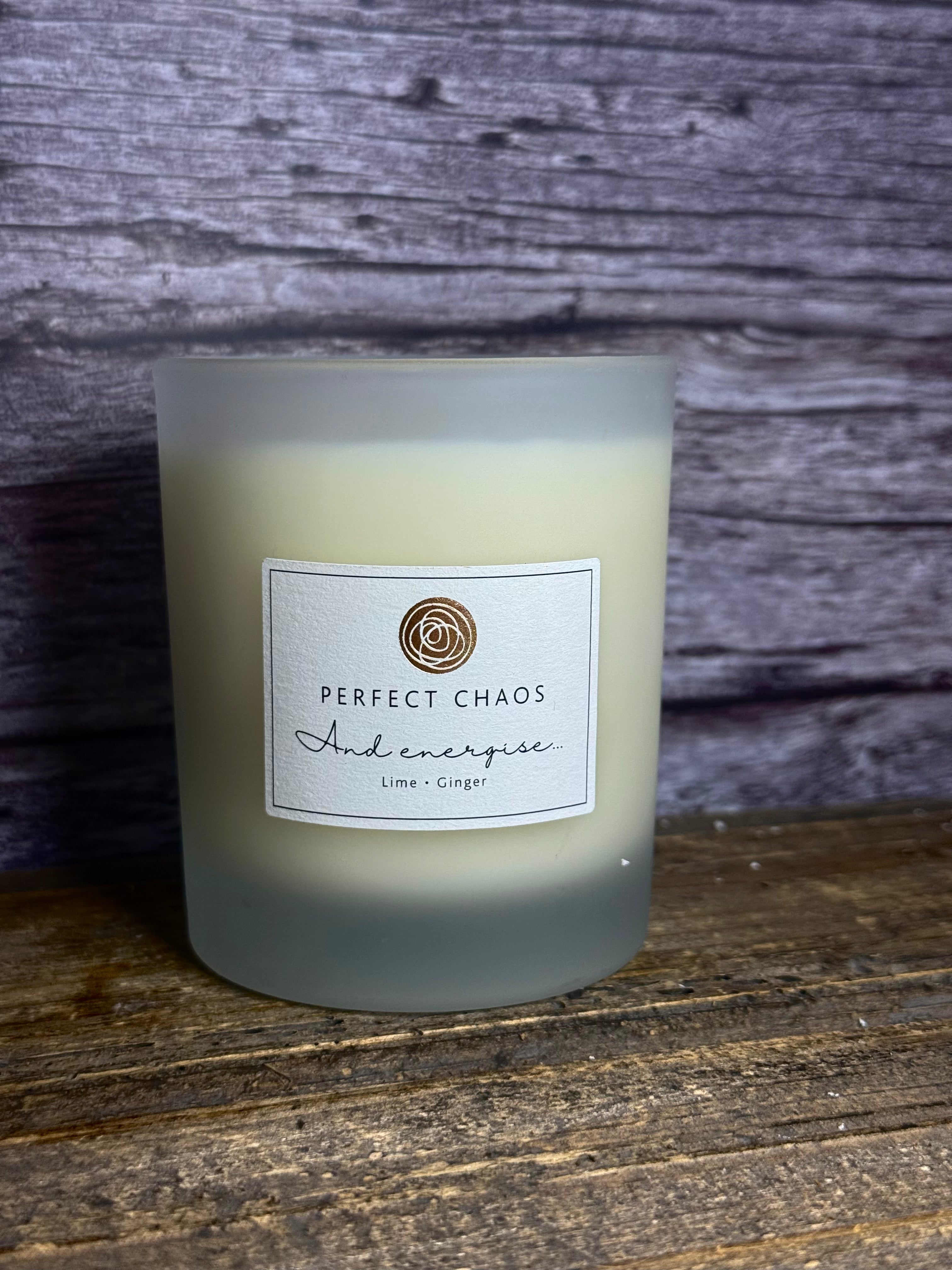 Frosted Glass Candle - And Energise