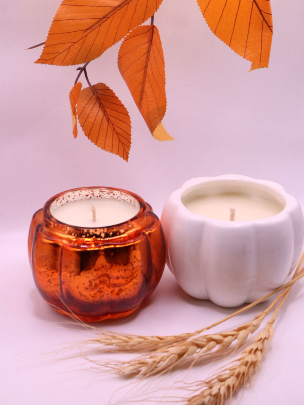 Electroplated pumpkin Votive