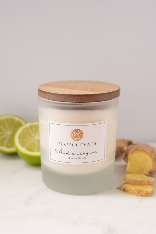 Frosted Glass Candle - And Energise