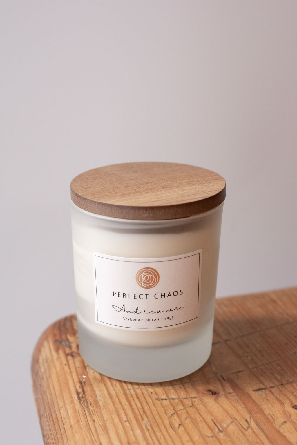 Frosted Glass Candle - And Revive