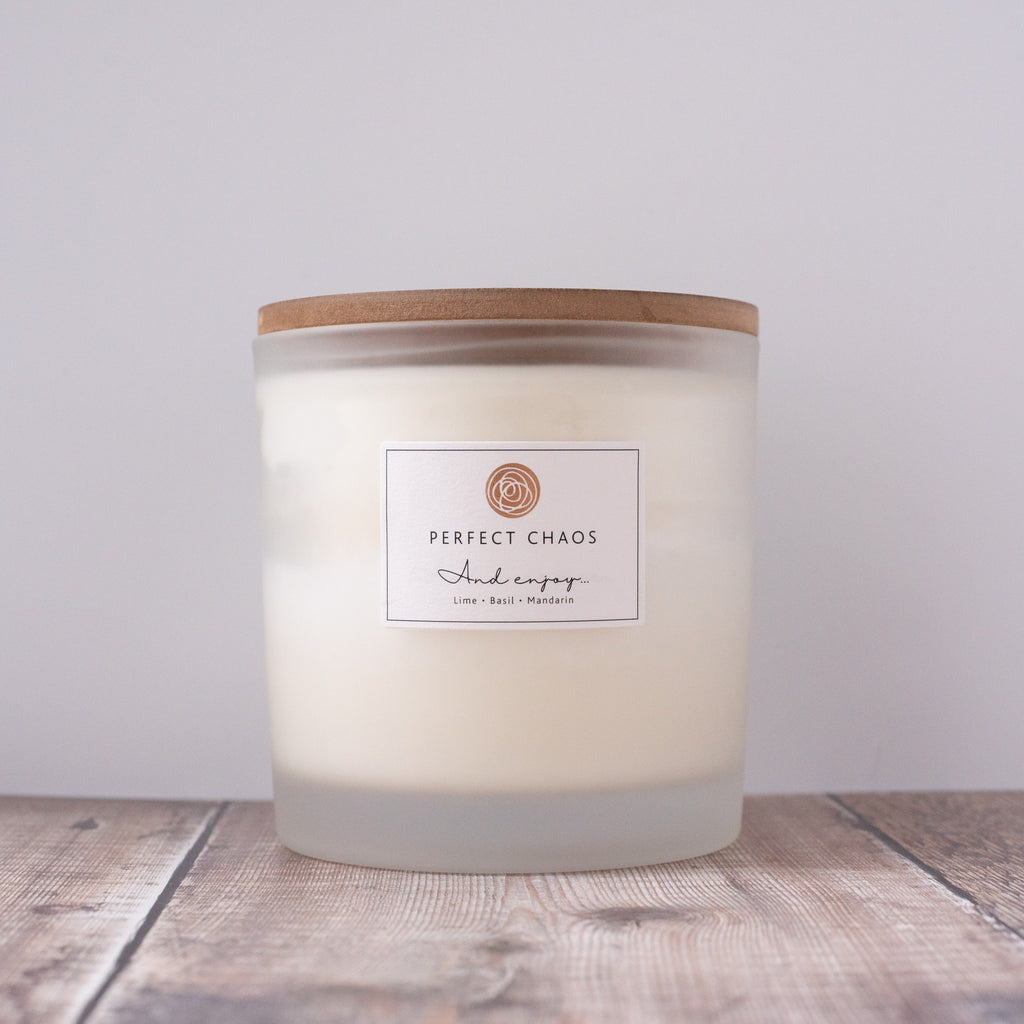 Frosted Glass Candle - And Enjoy