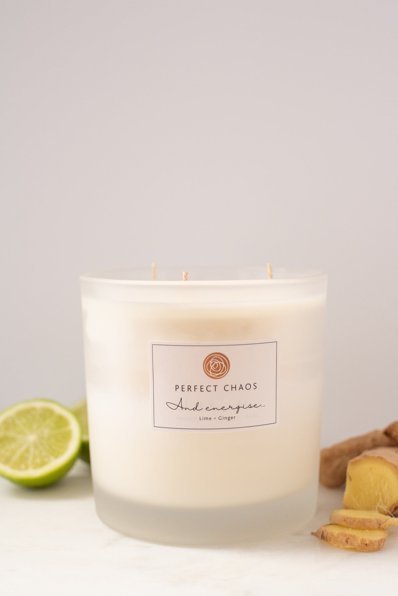 Frosted Glass Candle - And Energise