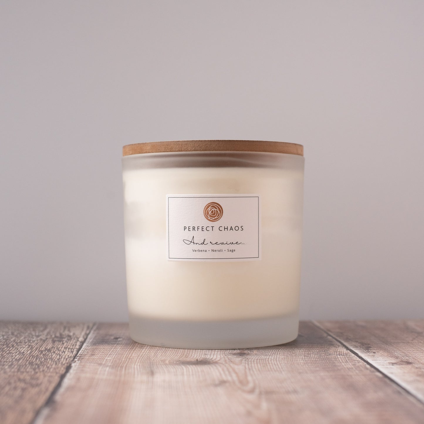 Frosted Glass Candle - And Revive