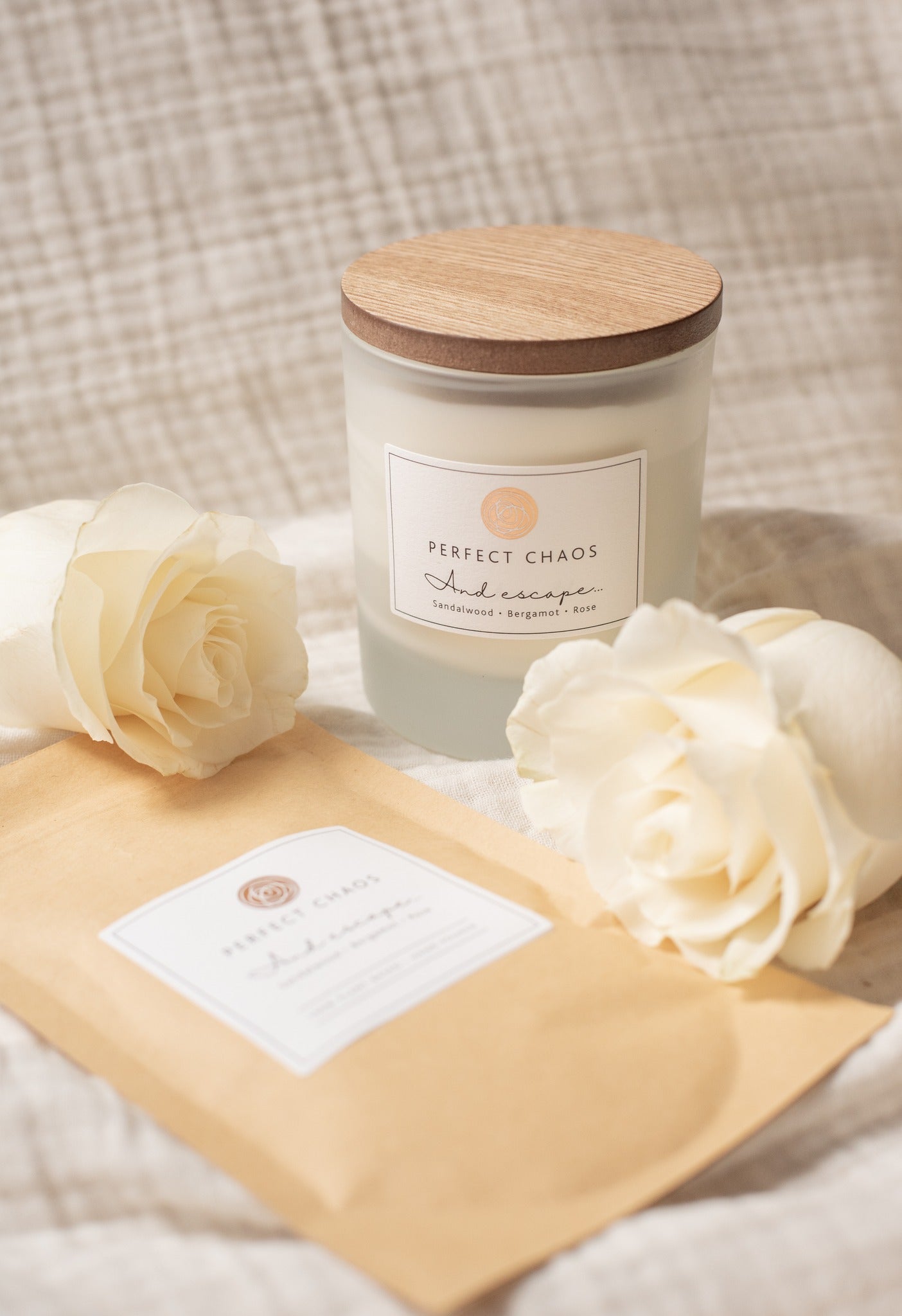 Frosted Glass Candle - And Escape